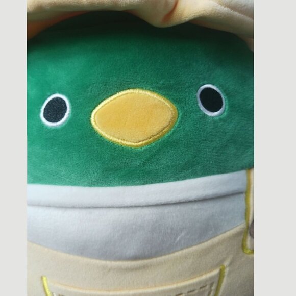 Squishmallows Avery Duck  Farmer 12" Plush Toy Yellow/Green - Picture 5 of 13